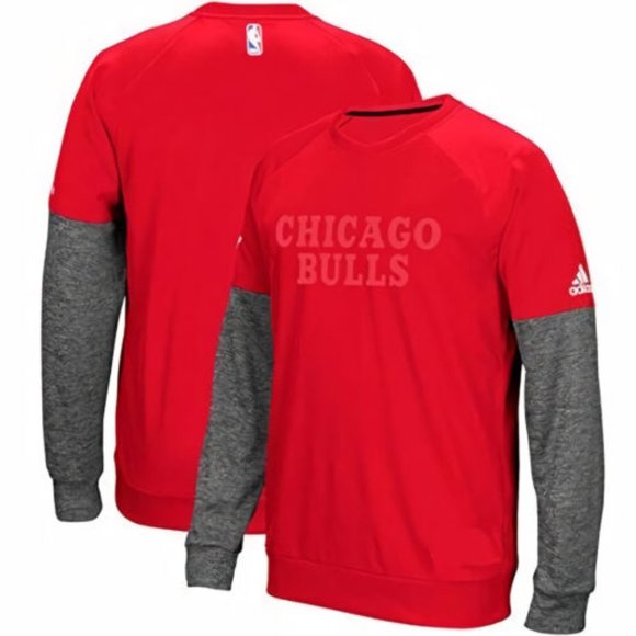 Chicago Bulls Men's 2016 X-Mas adidas Throwback Pullover Sweatshirt - Red 2XL - Picture 1 of 11